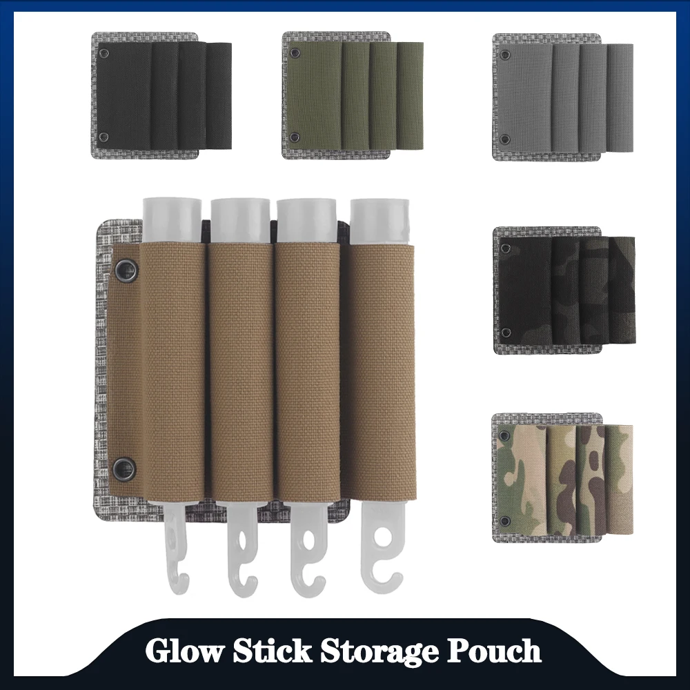 Glow stick storage sleeve hunting shooting tactical Chest Or Vest Sub Pouches ，glow sticks panel flashlight battery organizer