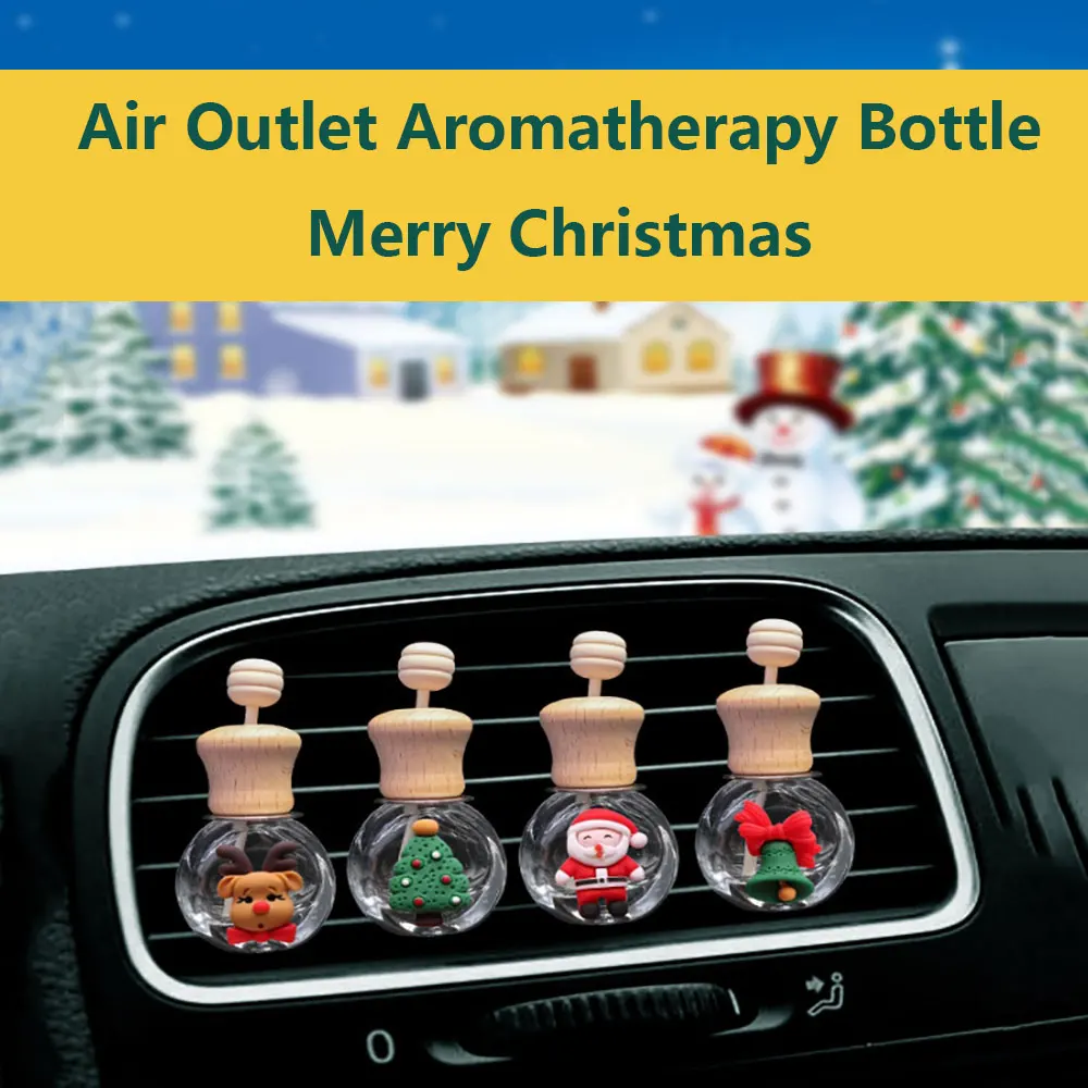 

Christmas Car Accessories Air Outlet Aromatherapy Bottle Interior Decoration Perfume Clip Cute Creative Car Perfume Accessories