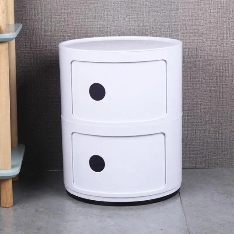 Bedside table round storage bedside small cabinet children's bedroom simple storage - view 5