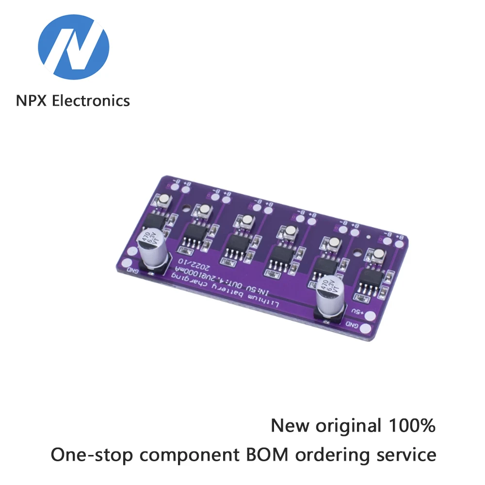 

6 independent charging arrays of 4.2V and 3.7V 18650 lithium batteries charging circuit for simultaneous charging of electric ve