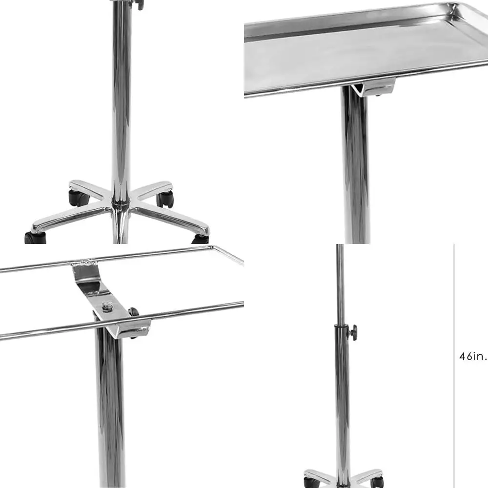 عربة صالون متنقلة من الفولاذ المقاوم للصدأ مع عجلات
