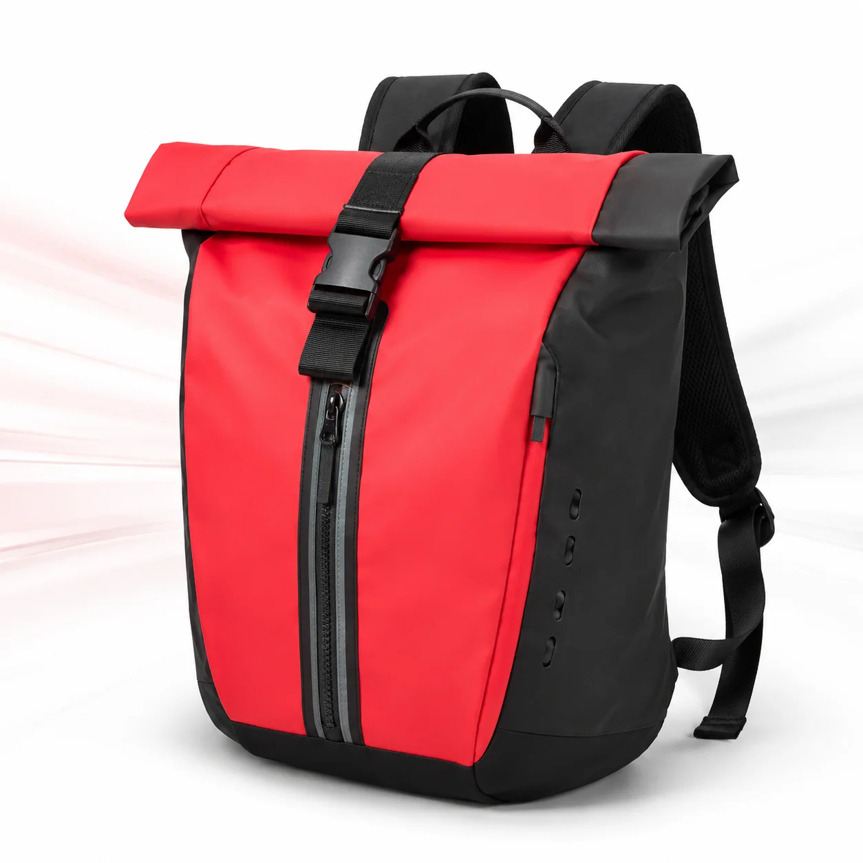 star-field-knight-motorcycle-backpack-water-resistant-large-capacity-roll-top-laptop-bag-led-reflective-riding-travel-daypack
