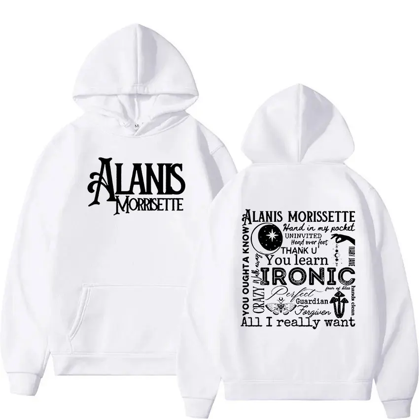 Alanis Morissette Concert 2024 Print Hoodie Men Women Casual Fashion Clothing Sweatshirt Retro Fashion Pullover Oversized Hooded