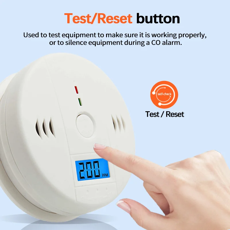 

Carbon Monoxide Alarm CO Detector，Carbon Monoxide Monitor with LED Display Test，CO Alarms Monitor for Home Safety,Disaster