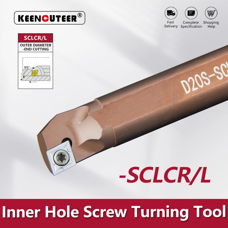SCLCR Narzędzie do toczenia śrub z otworem wewnętrznym Materiał stal sprężynowa S07K/ S08K/S12M/S16Q/D06K/D10K/D14N/D20R/D25S/D32T-SCLCR06/09 Do CNC