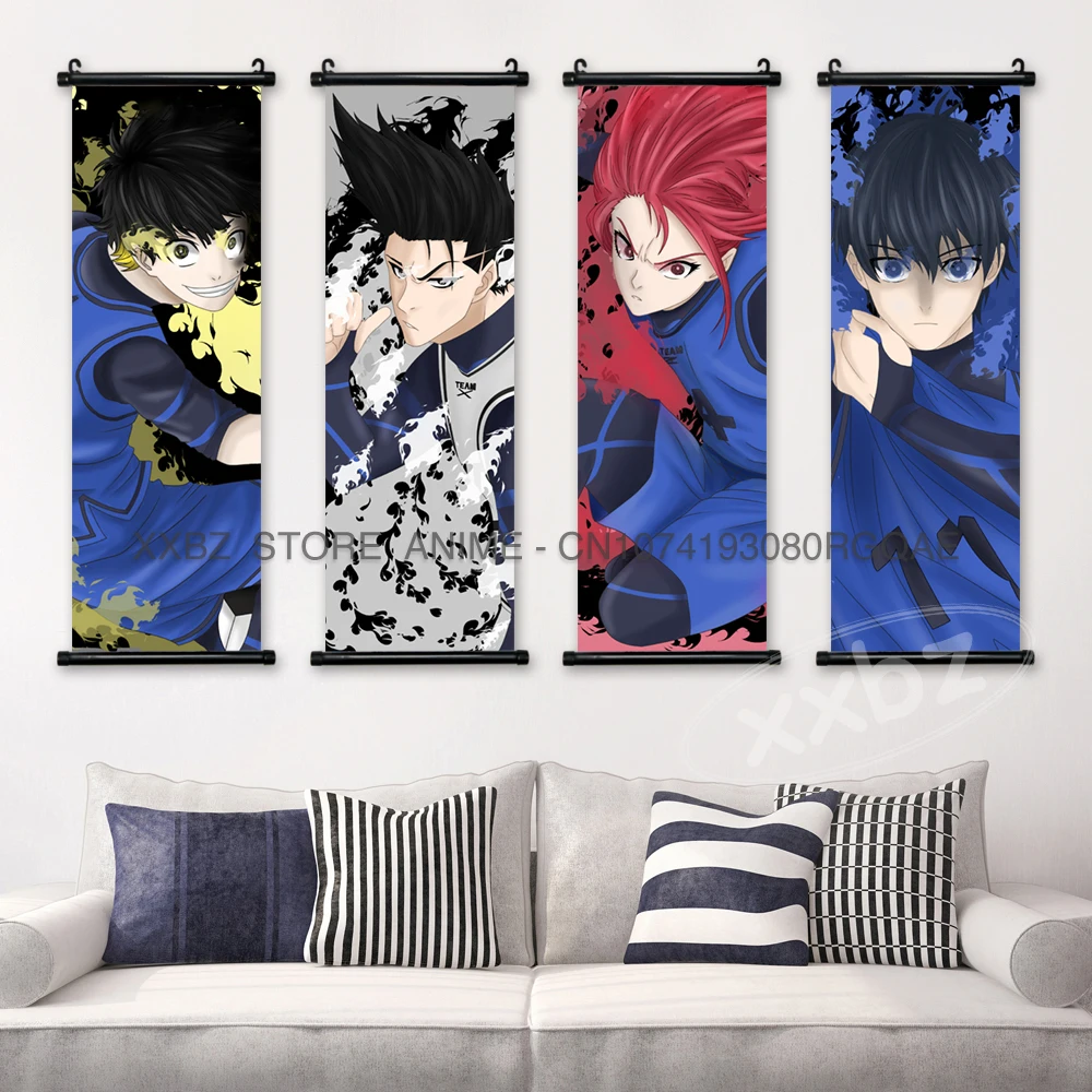 Blue Lock Scrolls Picture Anime Posters Home Decoration Wall Artwork Seishiro Nagi Hanging Painting Reo Mikage Canvas Print Gift