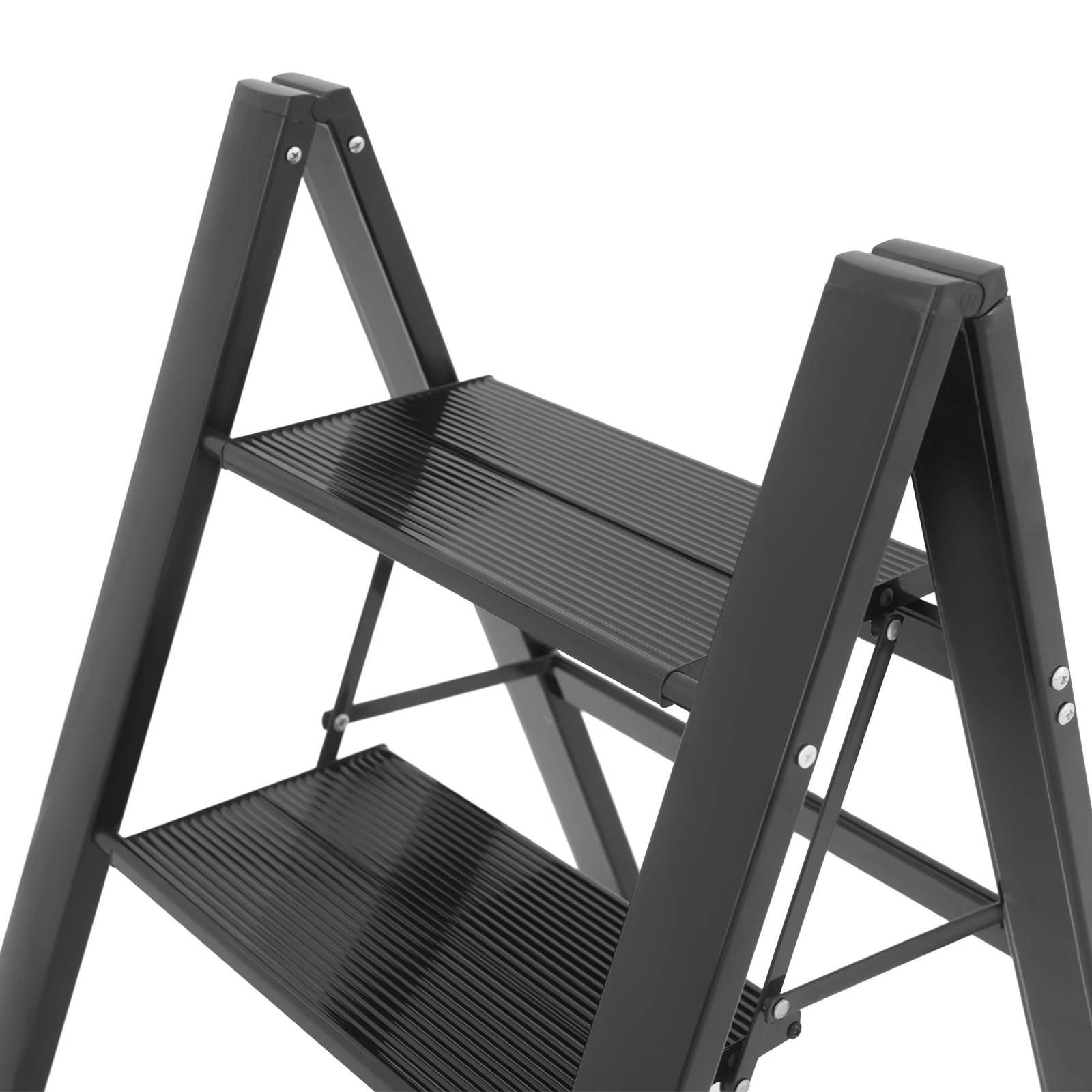 سلم قابل للطي بخطوتين، رف تخزين أدوات التسلق العملي بجانب السرير، مقعد للشرفة وغرفة المعيشة وغرفة النوم والمرآب