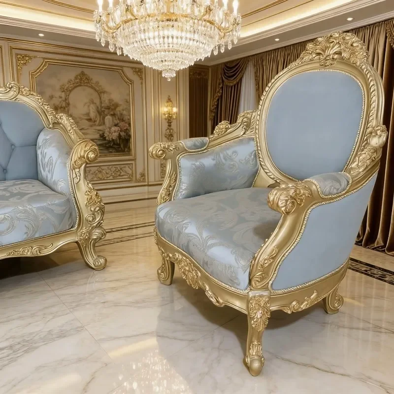 for French Fabric Sofa Set Curved Arm 1+2+3 Seater Removable Washable Cover Simple Living Room Furniture Combination