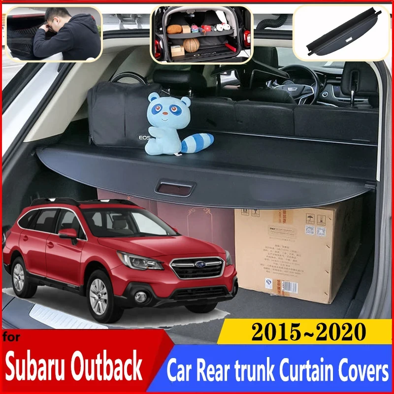 

Занавеска для багажника автомобиля для Subaru Outback, 5 аксессуаров, MK5 2015 ~ 2020, багажник автомобиля, занавеска для багажа, защитный Карго, выдвижной аксессуар