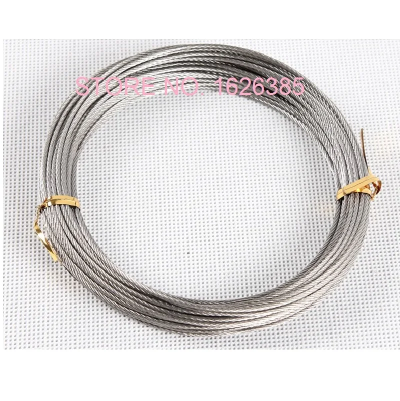 

2 шт., 8 м, 10 м, 12 м, 1,5 мм 7X7, 304 зажим для тягового троса из нержавеющей стали