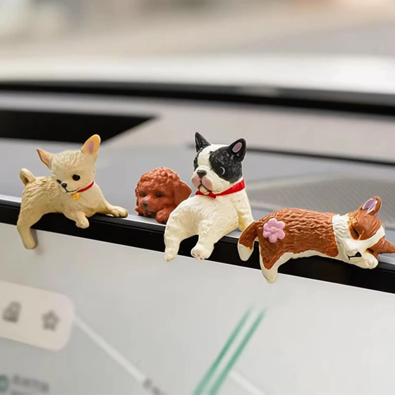 

1PC Car Dashboard Decor Cute Dog Figure Screen Figure for Dog Lovers Collectors Gamers Home Office car Interior Decor