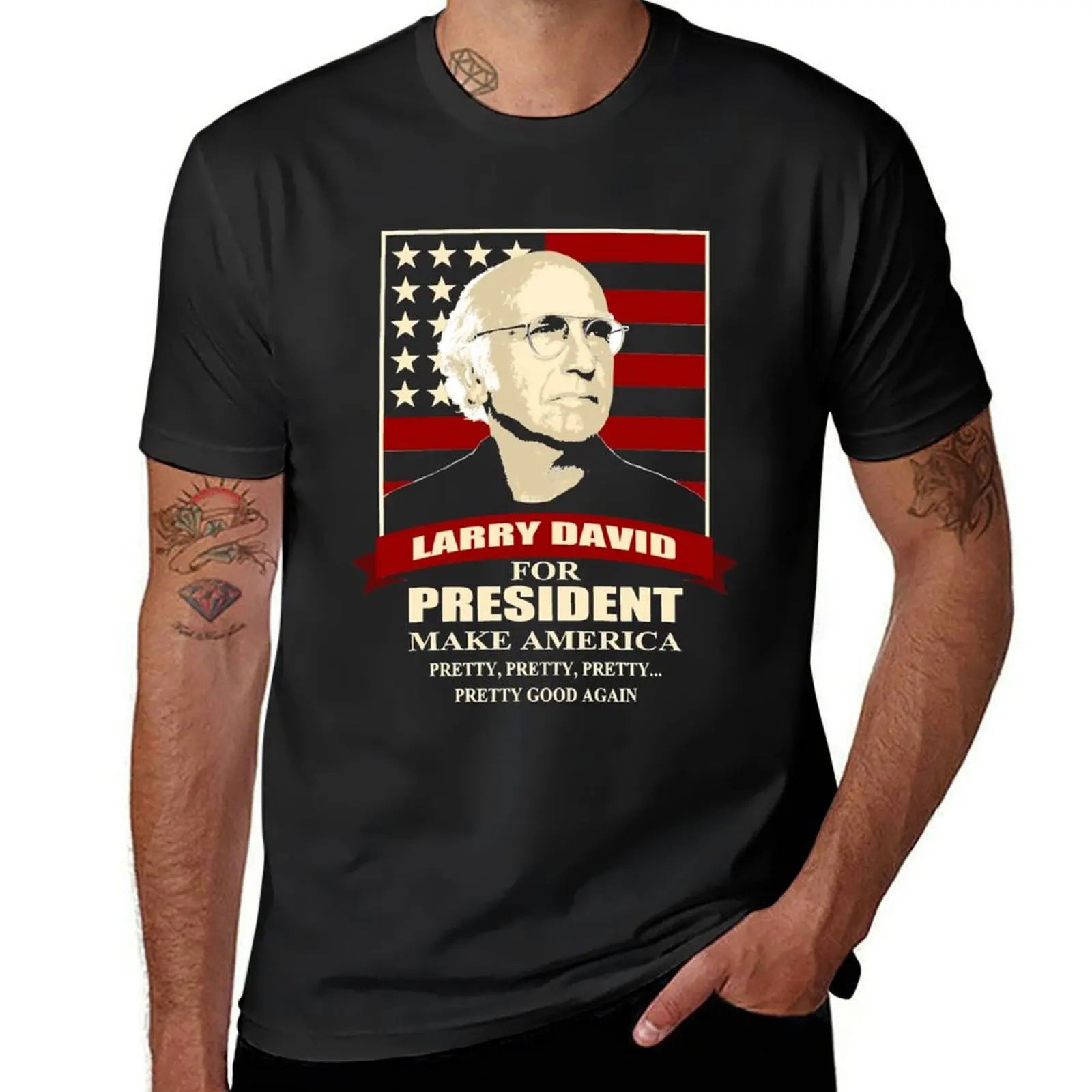 

Vintage Sitcom Larry David for President T-Shirt sweat oversizeds anime plus sizes T-shirts for men cotton