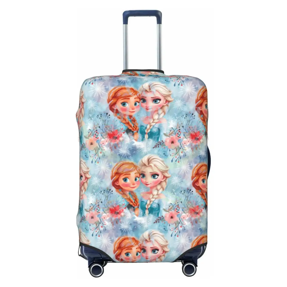 

Funny Elsa Anna Frozen Princess Luggage Cover Protector Washable Travel Suitcase Covers