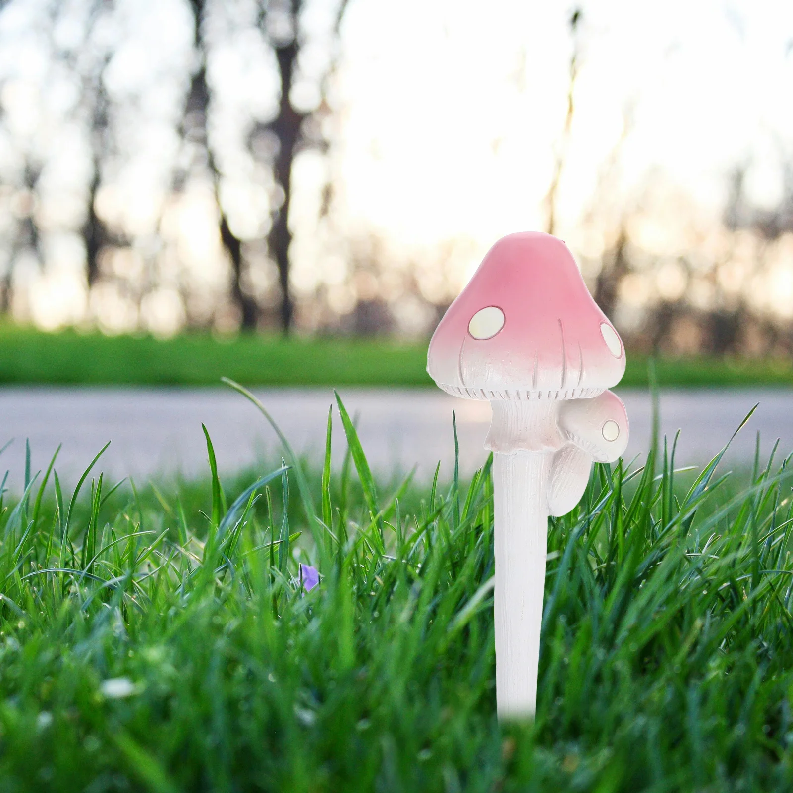 

1pc Realistic Resin Glow In The Dark Mushroom Ornament Garden Lawn Yard Decor Outdoor Stake Sculpture Night Light