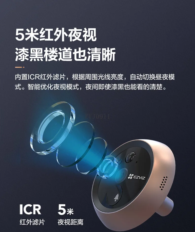 *DP2C Smart Cat Eye Handy Fernüberwachung Home Video Türklingel Kamera Türklingel