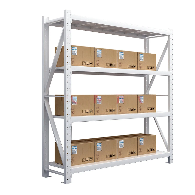 Stacking Metal 4 Tier Shelf Rack Bracket Storage Heavy Duty Boltless Shelves for Industrial Warehouse Garage