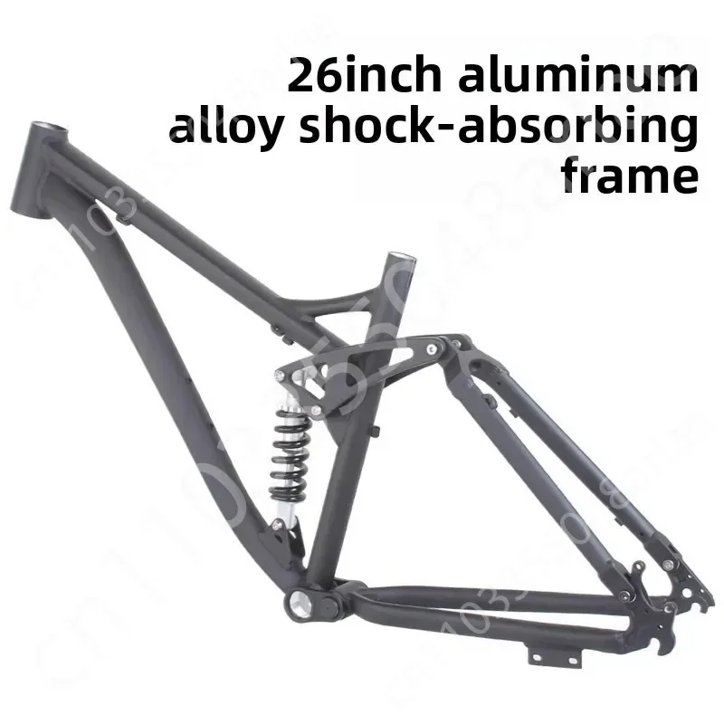 26 Inch Mountain Bike Aluminum Alloy Shock Absorbing Frame Four Bar Soft Tail Suspension Frame Disc Brake Oil Disc Quick Release