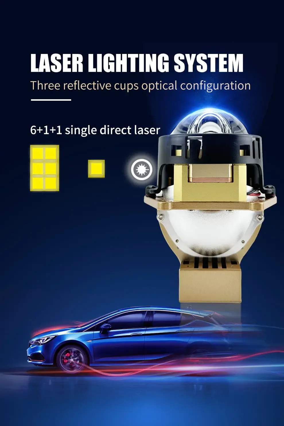 New Super Brighter Led Projector With Good Price Bi-led Projector Car Headlight With Hi/low Beam