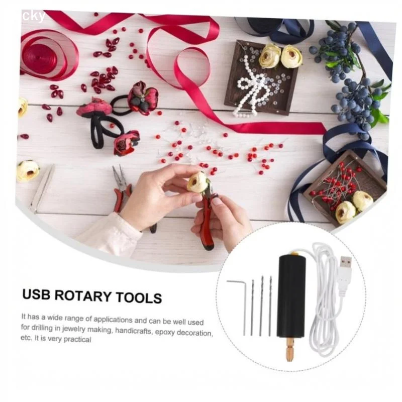 Handheld Mini Electric Drill USB DIY Tool For Epoxy Resin Jewelry Making Wood Craft EngravingLivable Decoration
