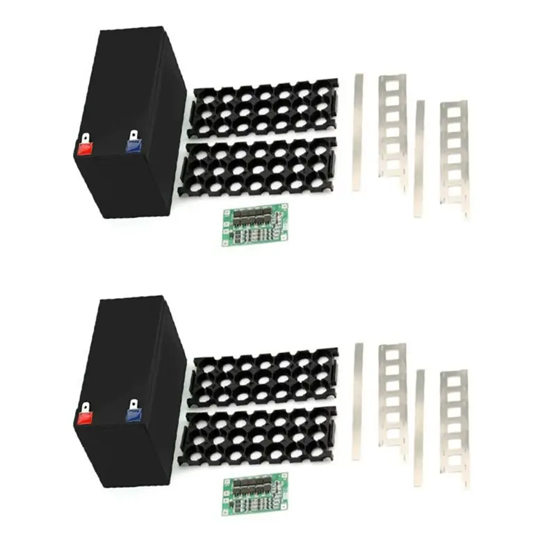 

A98E-2X 12V 7Ah Battery Box Holder For 18650 Battery 3X7 Nickel With Storage Box Part With PCB Board DIY Battery Pack