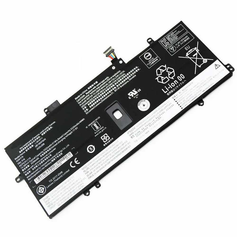 Imagem -05 - Lenovo-thinkpad x1 Carbon Laptop Battery Original L18c4p71 15.4v 51wh 7th Gen2023 2023 L18m4p72 L18l4p71 Novo