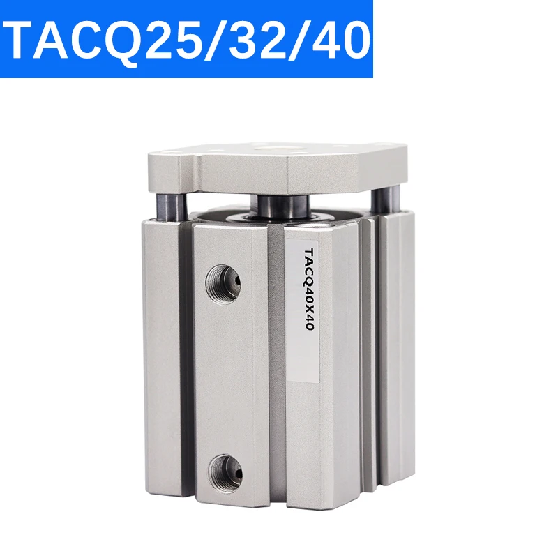 

TACQ25 TACQ32 TACQ40 Bore 25mm 32mm 40mm Three-axis Three-rod Small Cylinder Stroke 5-100mm Thin Type Pneumatic Air Cylinder