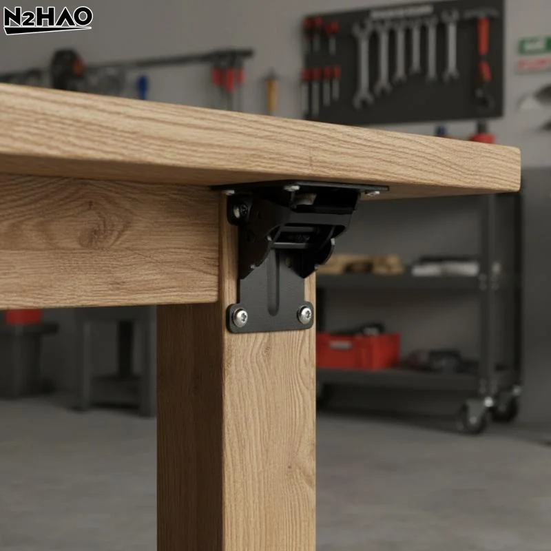 Simplify Furniture Making with 180 and 90 Degree Self-Locking Table Leg Folding Hinges