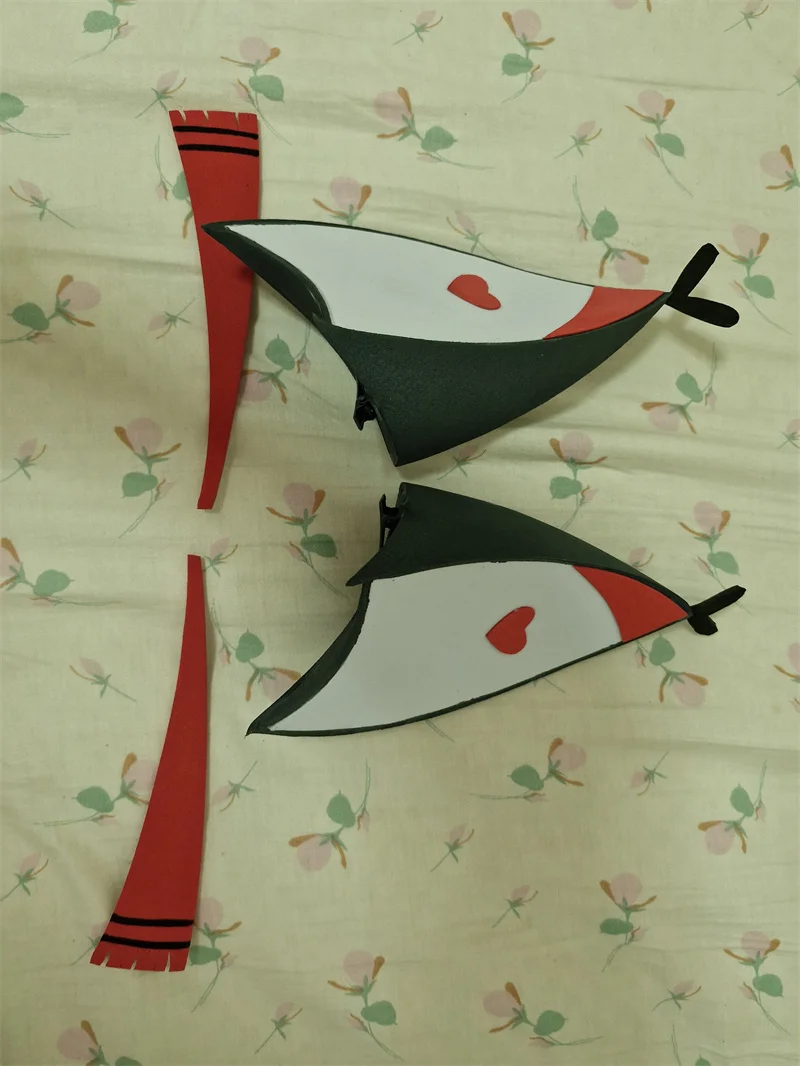 Game Hazbin Cosplay Anime Hotel Husk Cosplay Hat Ears Eyebrows Props for Halloween Christmas Party