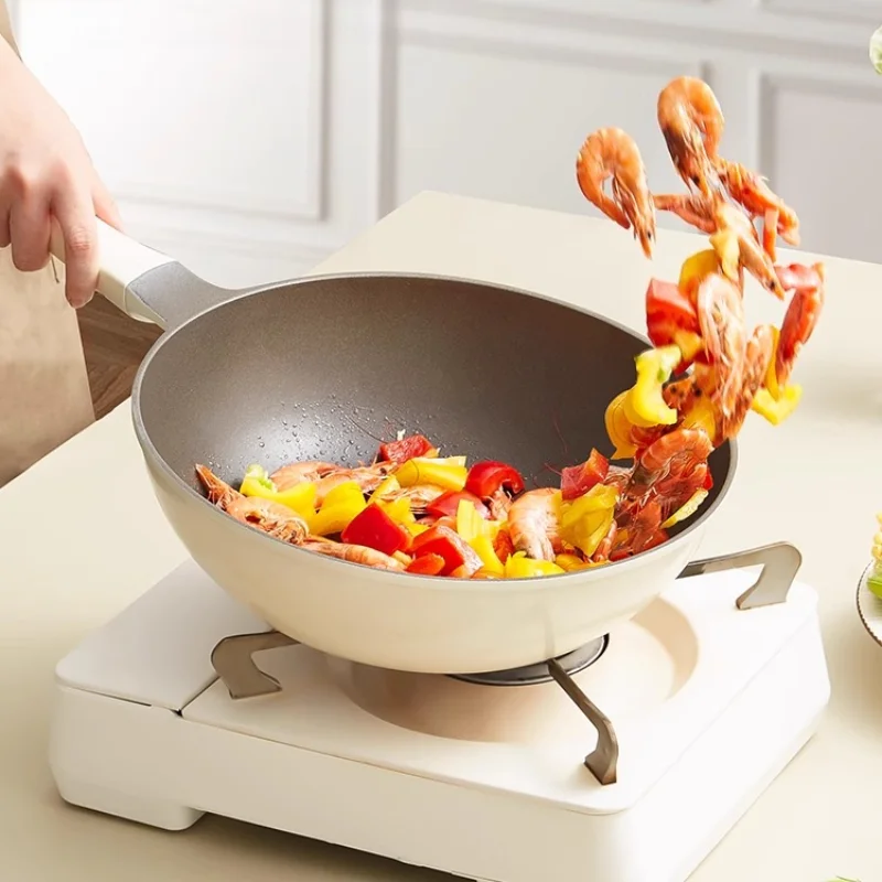 

Ceramic Non Stick Frying Pan, Household Frying Pan, Non Uncoated Induction Cooker, Gas Stove, Special Flat Bottomed Pan