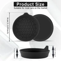 New Car Cup Holder Coaster Silicone Cup Holder Insert Universal Non-Slip Cup Holders Car Accessories Interior Silent Cup Pad 6