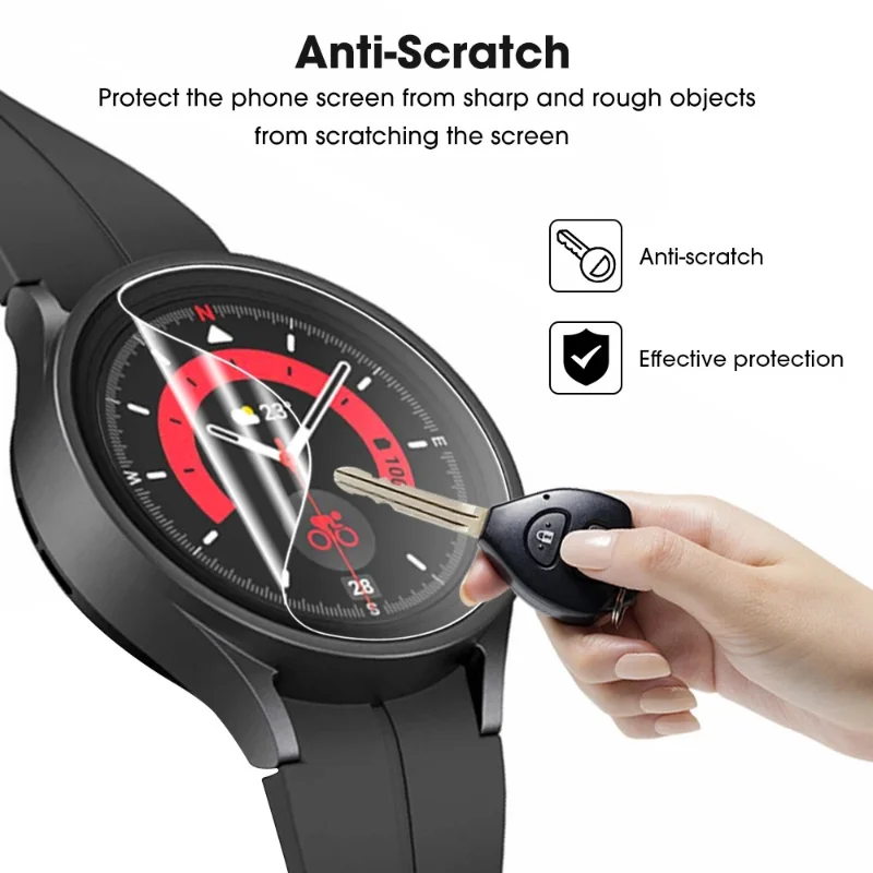 Protetor de Tela TPU Macia Fina, Filme Hidrogel, Samsung Galaxy Watch 5, 5Pro, 4 Classic, 40mm, 44mm, 42mm, 46mm