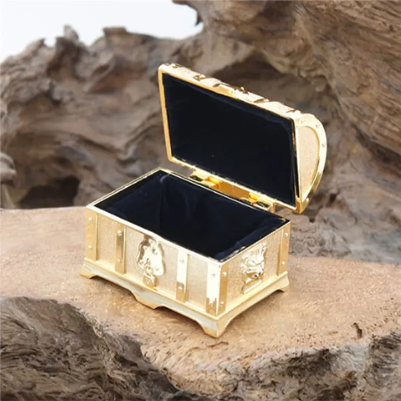 75STO-European-Style Retro Pirate Treasure Box 1PC Metal Crafts Small Jewelry Storage Box Undead Design