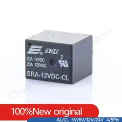 Original New SRA-05VDC-AL SRA-12VDC-AL SRA-24VDC-AL -CL 20A 4Pin 5Pin 5V 12V 24V Automobile relay