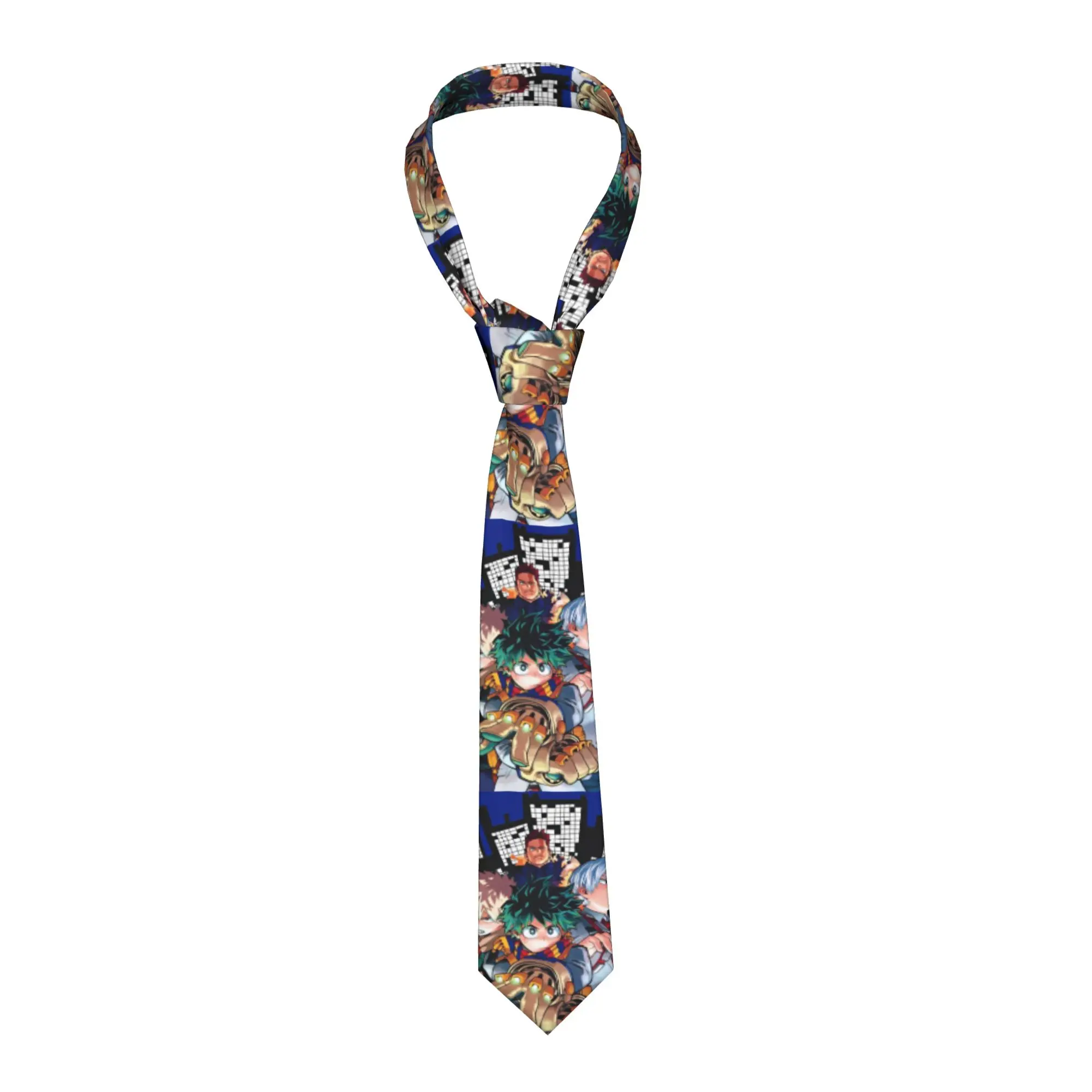 

Custom My Hero Academias Necktie Men Printed Necktie For Wedding Party Mens Silk Tie