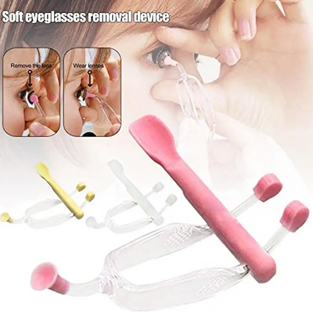 1ชุด Eye Care คอนแทคเลนส์แบบพกพา Applicator Inserter เครื่องมือ Kit แหนบ Remover Cleaner Contact Lens Remover