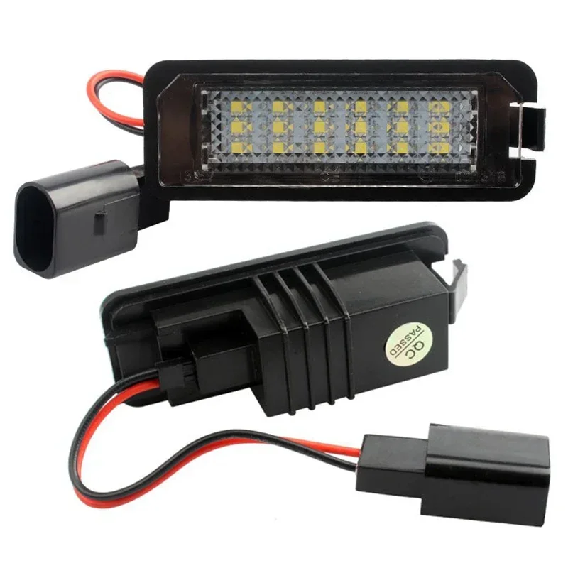 Luces de matrícula de coche de 12V, lámpara LED, accesorios para automóviles para Skoda Seat Leon 2 3 Ibiza VW Golf 4 5 6 MK4 MK5 MK6 Passat CC Polo