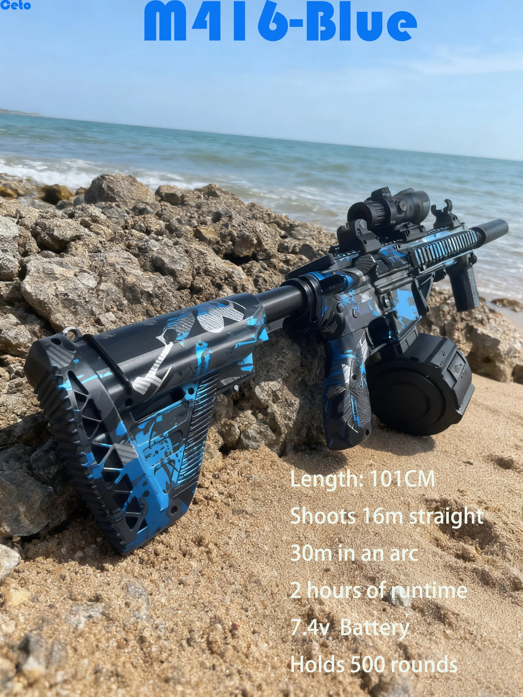 Fucile Blaster elettrico completamente automatico con sfera in gel con precisione a lungo raggio per giochi di squadra all'aperto e divertimento con tiro per adulti, regalo per adulti