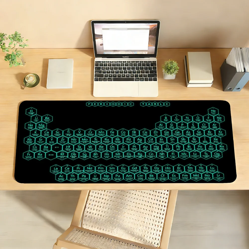 Periodic Table Mouse Pad Non-slip Locking Edge DeskMat PC Laptop Accessories Rubber Office Keyboard Large Game XXL Carpet