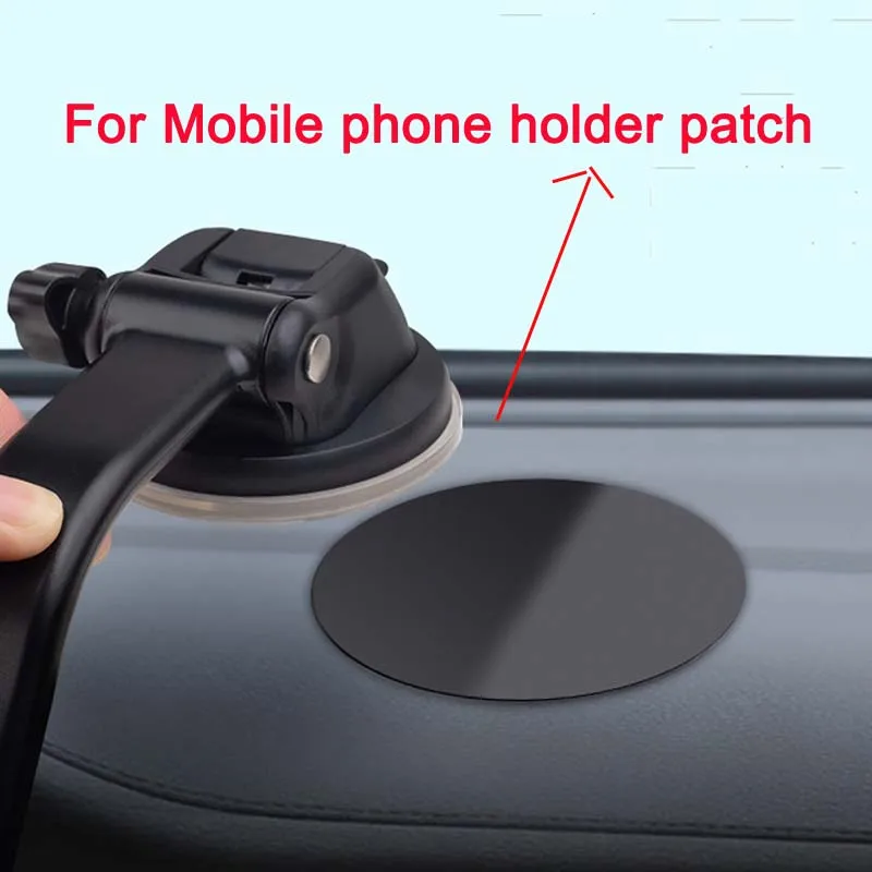 2pcs 80mm Round Base Mount Car Holder GPS Adhesive Sticky Dashboard Suction Cup Disc Disk Sticky Pad Anti-Slip Mat Bracket