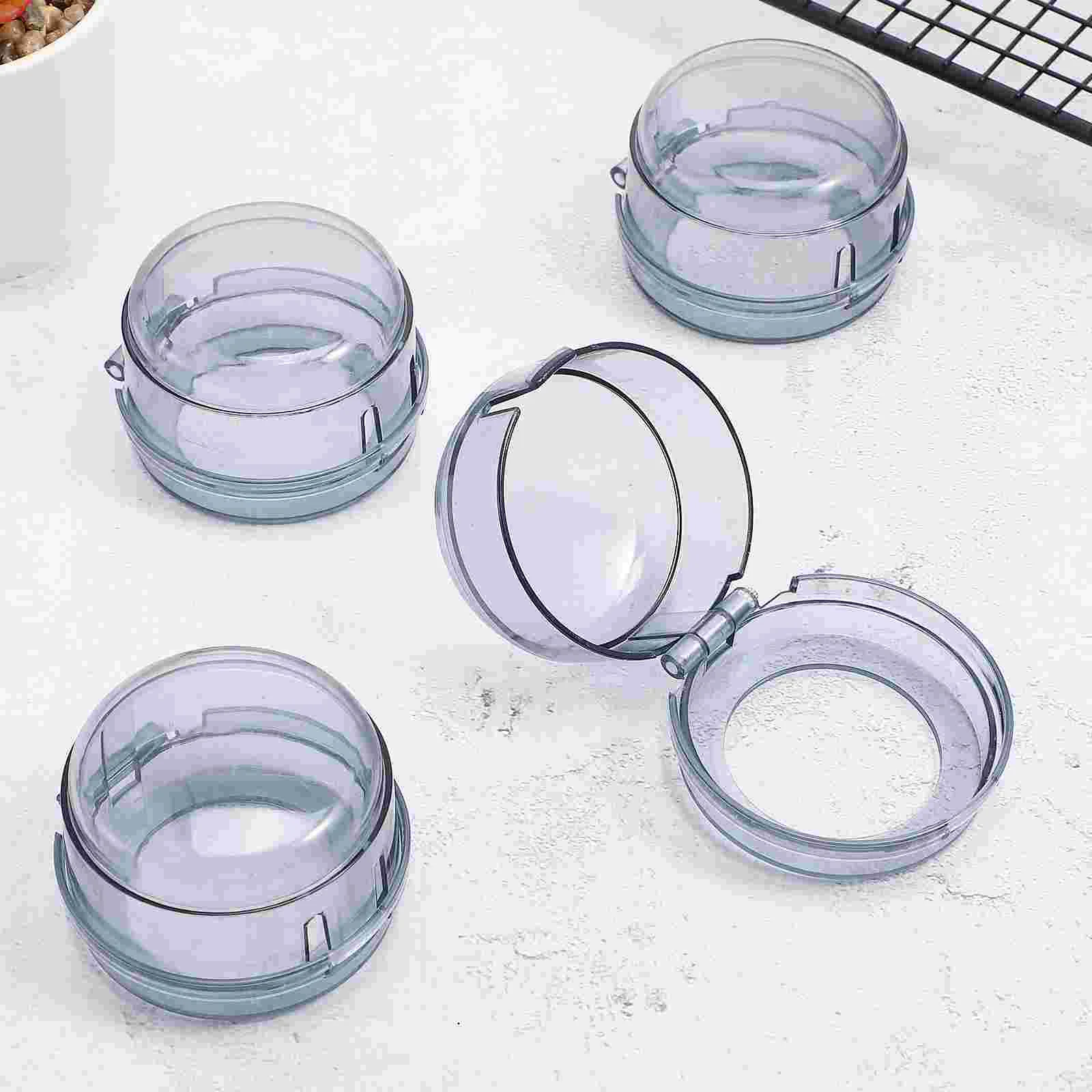 4 Pcs Switch Cover Stove Button Knob Covers for Child Safety Kitchen Guard Proof Plastic Toddler Oven Gas