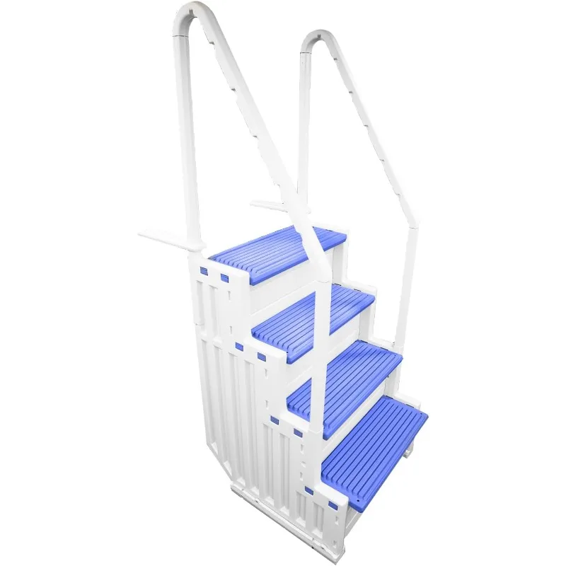 Confer Plastics Step-1X: Sturdy Above Ground Entry System with Dual Handrails and Slip-Resistant Steps, Easy Installation