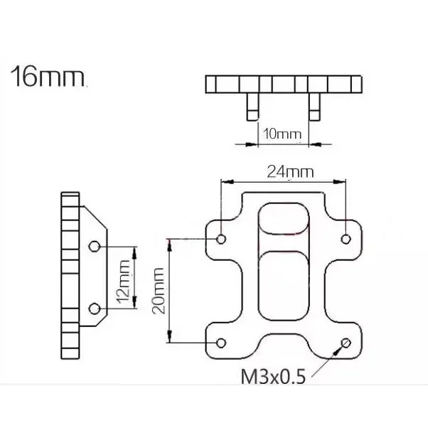 Connecteur de support de pied fixe en aluminium 16 20 25mm, support de train d'atterrissage pour avion RC Quadcopter Multirotor, Drone de Protection des plantes