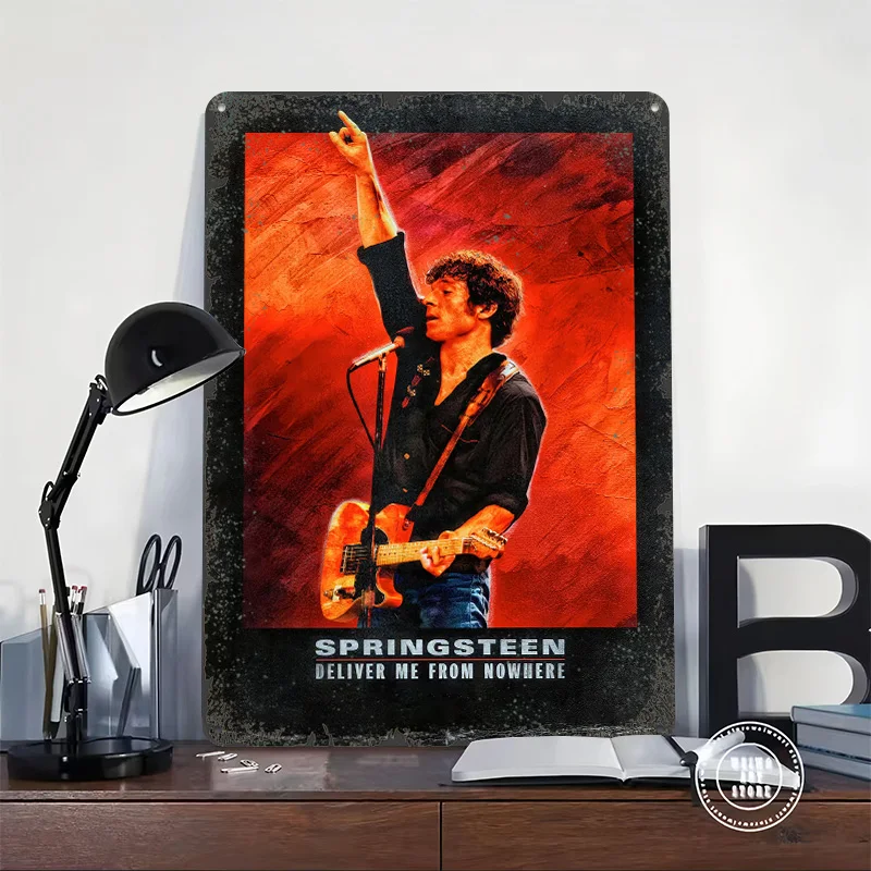 Bruce Springsteen: Deliver Me Printed Poster Customized Wall Art Retro Vintage Metal Tin Signs for Gaming Room Decoration Cozy