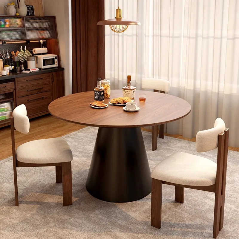 Dining Table Sedentary Wooden Modern Round Dining Table