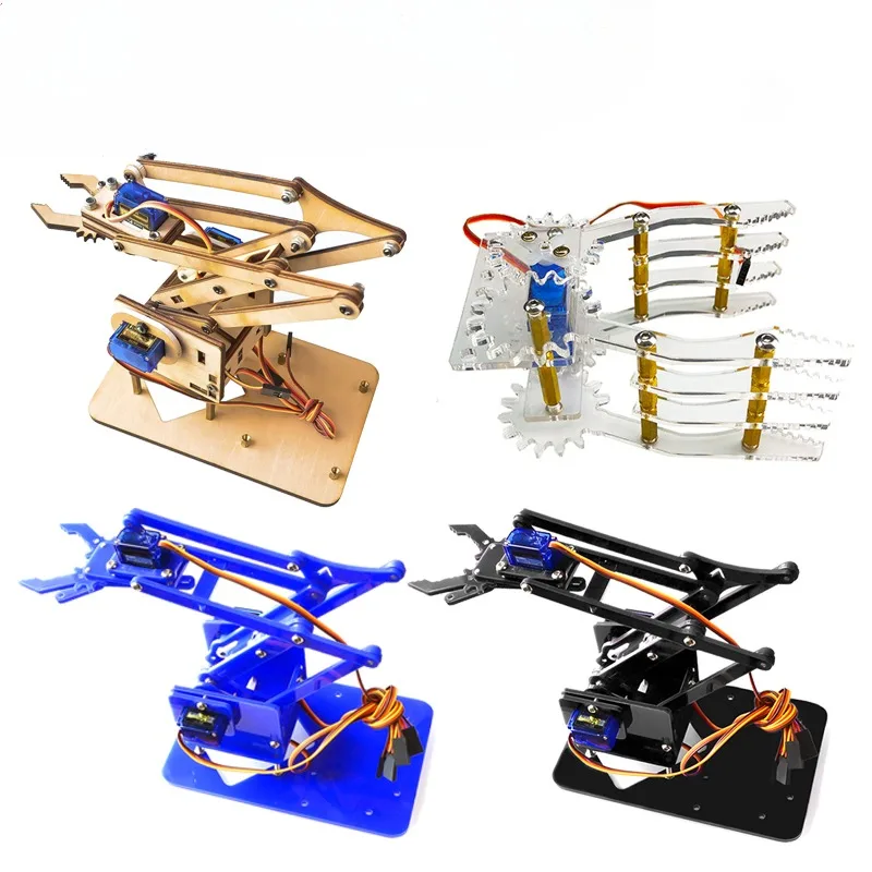 Picture 7: SG90 MG90S 4 DOF Unassembly Acrylic Mechanical Arm Robot Manipulator Claw for Arduino Maker Learning DIY Kit RC Robotic Arm