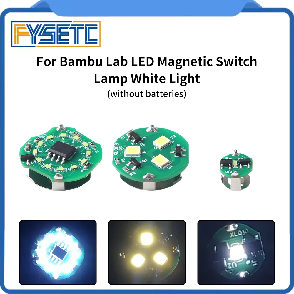 For Bambu Lab Ring/Single/Y Shape LED Light with Magnetic Control DIY 3D Printing Model Parts for Bambu voron AD5M K1 Kobra