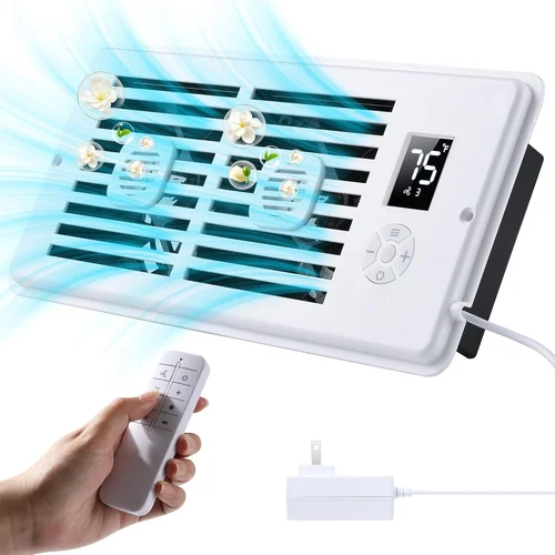 Extractor silencioso con temporizador de 2/4 horas, configuración de 10 velocidades, control remoto, adecuado para instalación en pared