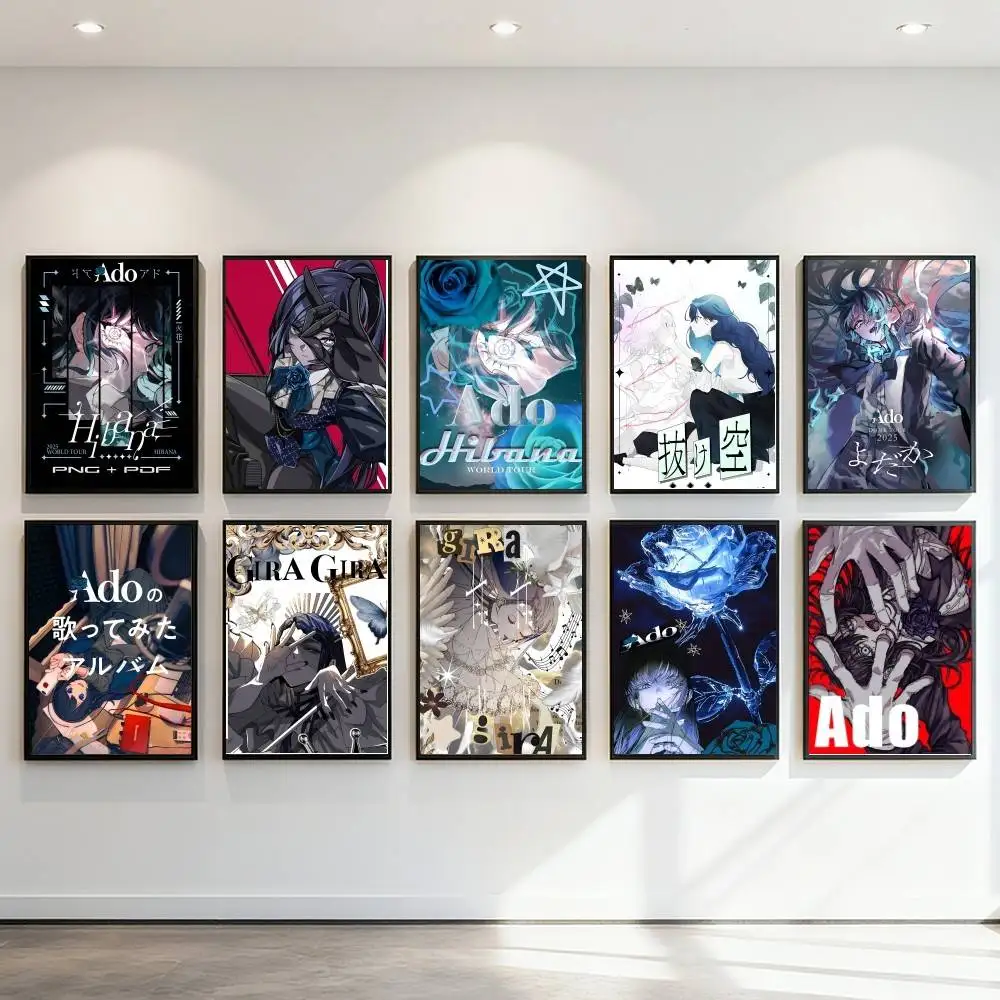 A-Ado V-Virtual Singer Popular Poster Art Print Anime Style Home Decor Ideal Gift Perfect Room Decor