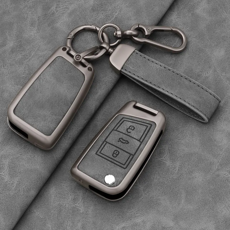 For VW Golf 7 GTI POLO T-Cross T-Roc Touran Tiguan Skoda Octavia Rapid Kodiaq Fabia Seat Ibiza Leon Ateca Arona Key Case Cover
