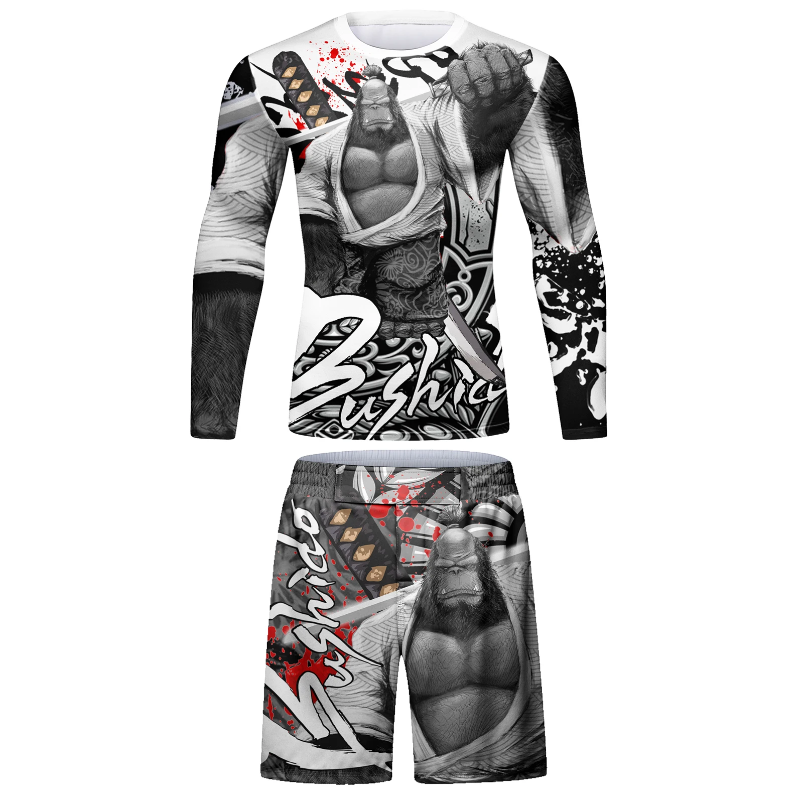 

Cody Lundin бразильская Униформа Rashguard трико рубашки тайские боксерские шорты для мужчин одежда для боевых искусств и представлений Bjj костюмы